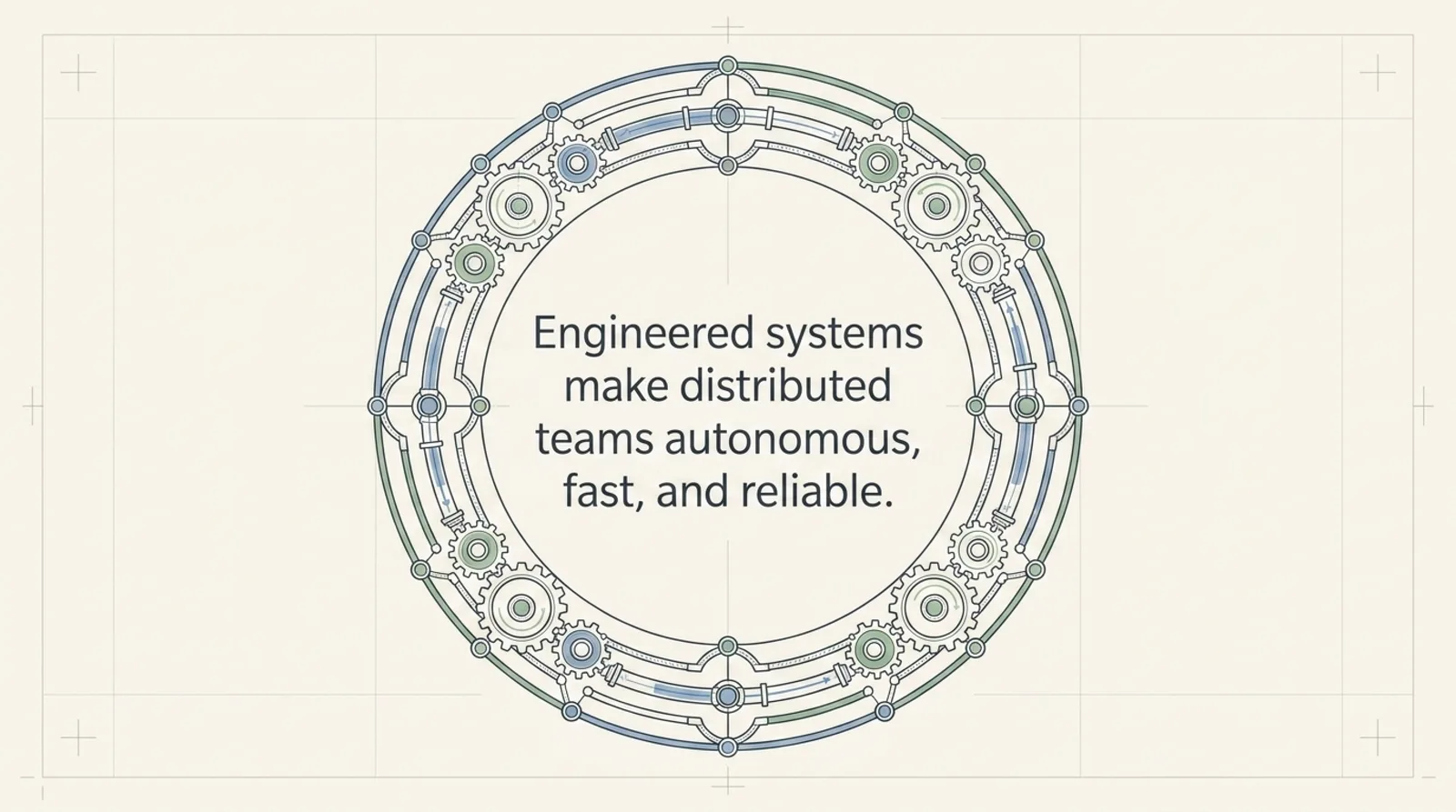 Engineered systems make distributed teams autonomous, fast, and reliable